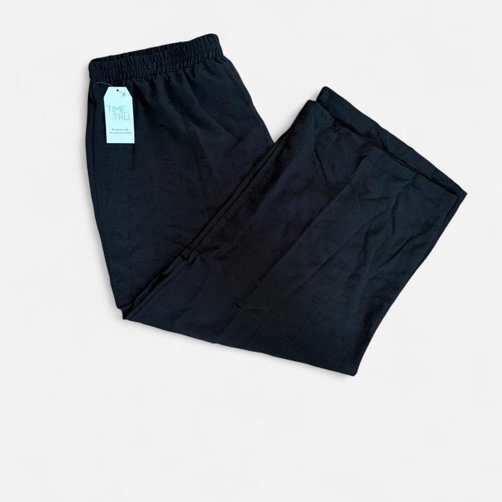 Women's Black Pull On Trouser Pants Time and Tru XXL